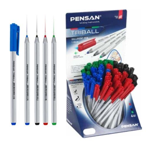 PENSAN Stylo à bille TRIBALL PEN, 60 stylos