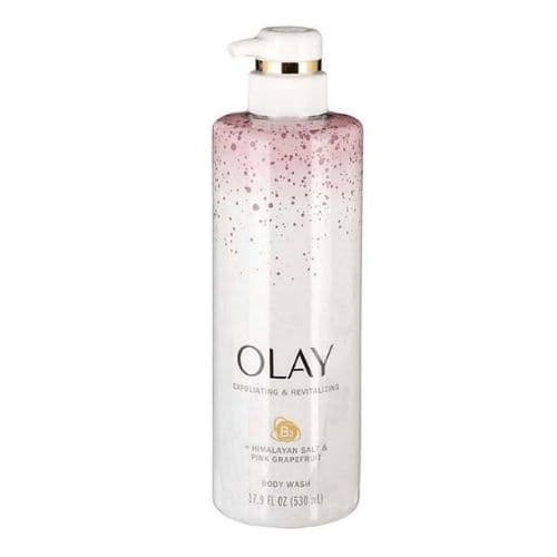 Gel douche exfoliant et revitalisant au sel de l'Himalaya et au pamplemousse rose OLAY 591ml