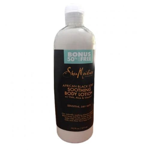 Lotion corporelle apaisante SHEA MOISTURE au savon noir africain 577ml