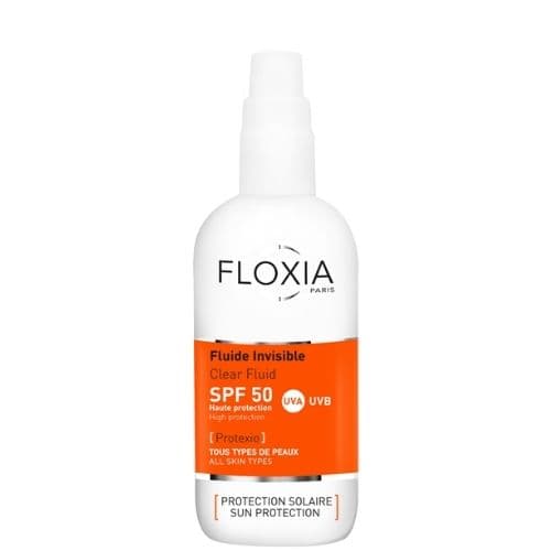 Crème solaire Fluide transparent FPS50 pour le corps FLOXIA 100ml