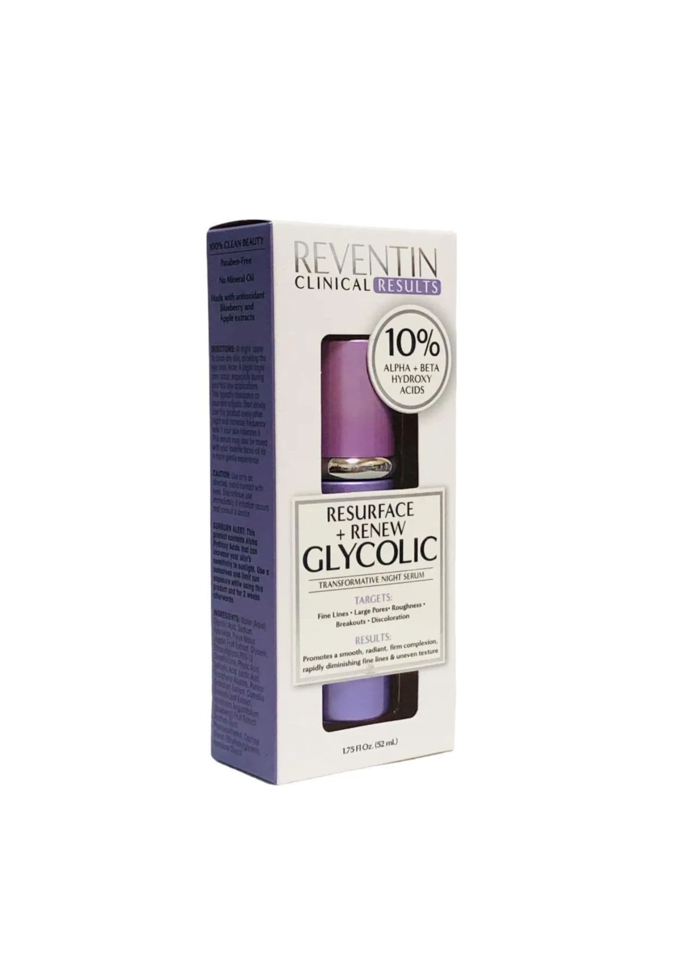 sérum de nuit Reventin Clinical Results Resurface + Renew Glycolic 52 ml